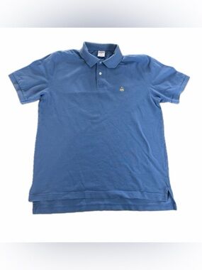 Brooks Brothers Pima Cotton Pique Polo T-Shirt Short Sleeve Blue Size M Golf